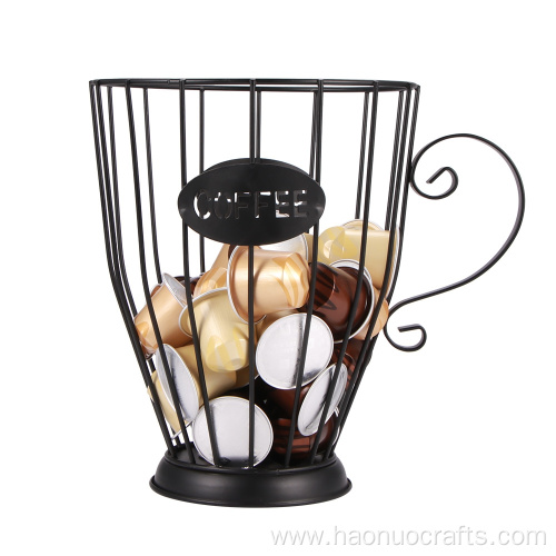 Coffee capsule storage basket
